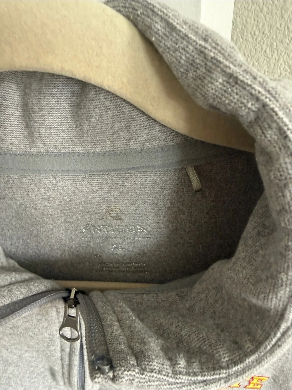 Antigua Gray Iowa State Pullover Quarter-Zip